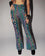 Pixel Perfect Rainbow Reflective Cutout Bell Bottoms