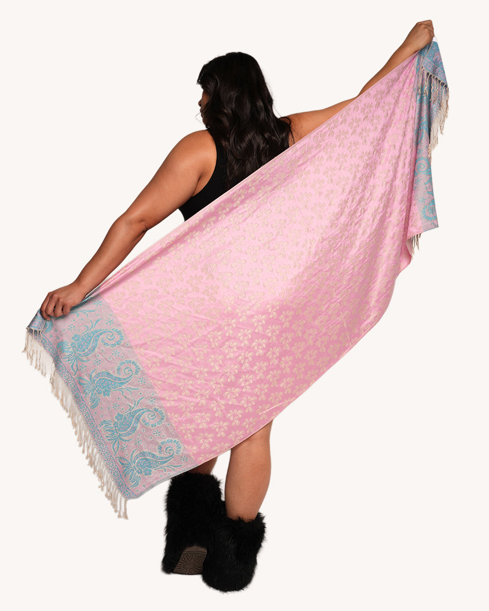 Baby Pink Pixie Dreams Pashmina - Image 32737324105911
