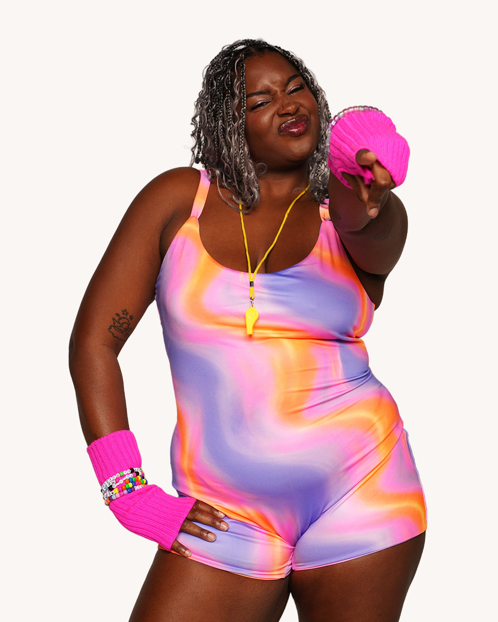 Pixxie Stixx x iHR Ecstatic Visions Romper - Image 38383805857975