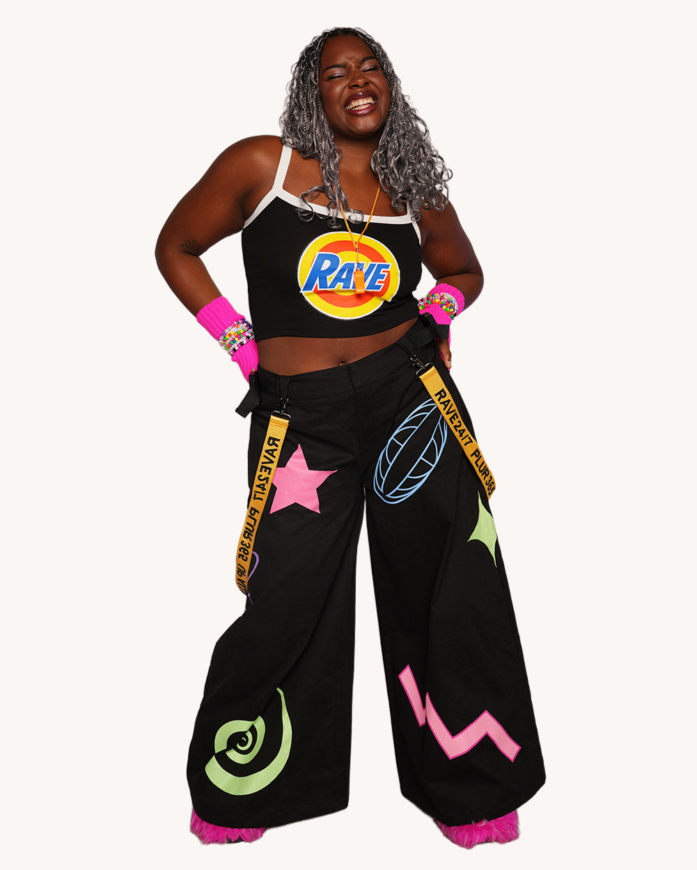 Pixxie Stixx x iHR God is a DJ Unisex Phat Pants - Image 1