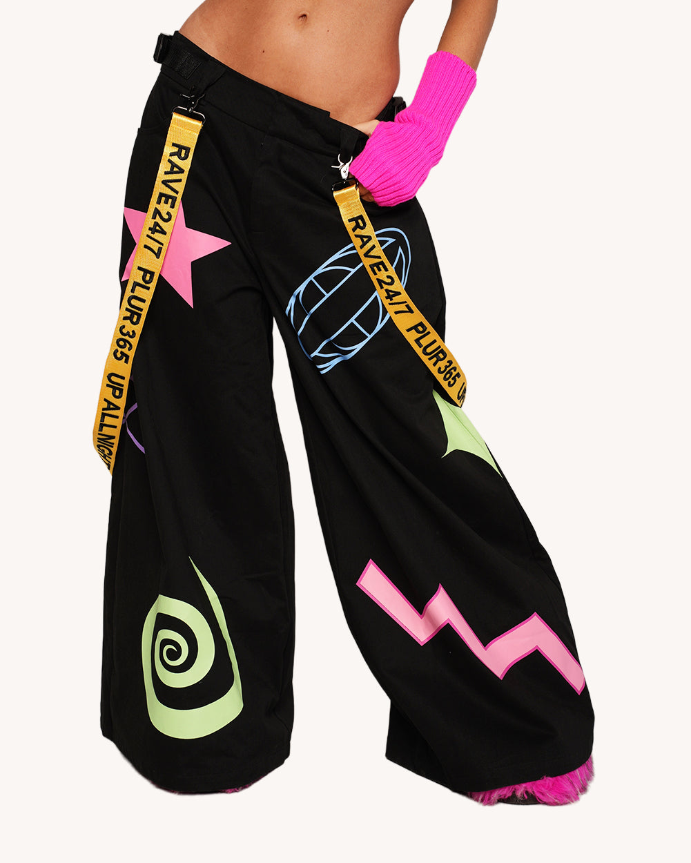 Pixxie Stixx x iHR God is a DJ Unisex Phat Pants - Image 71065760563383