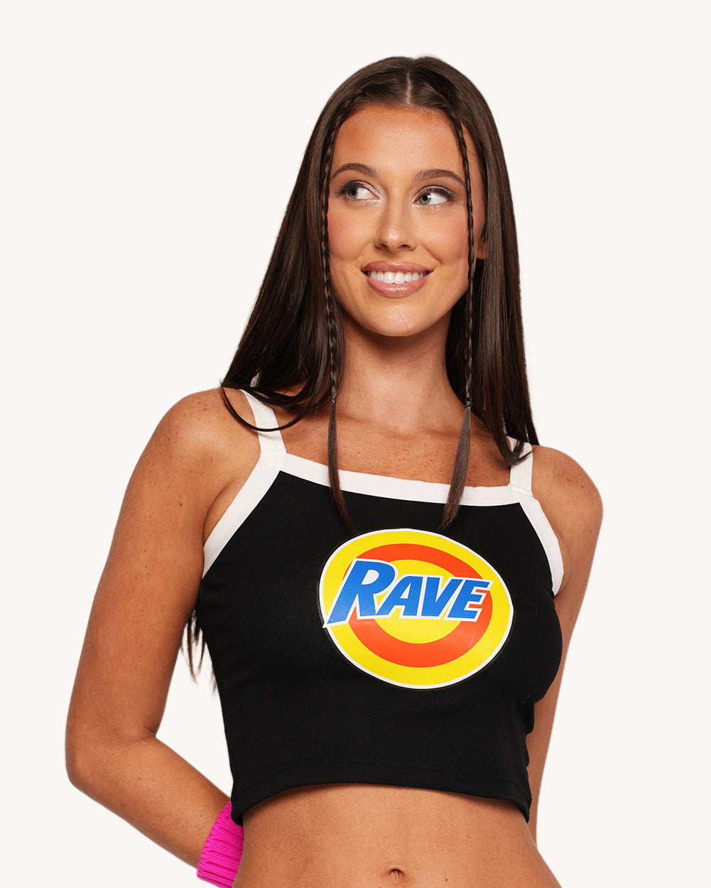 Pixxie Stixx x iHR Ravers Unite Cropped Tank Top - Image 1