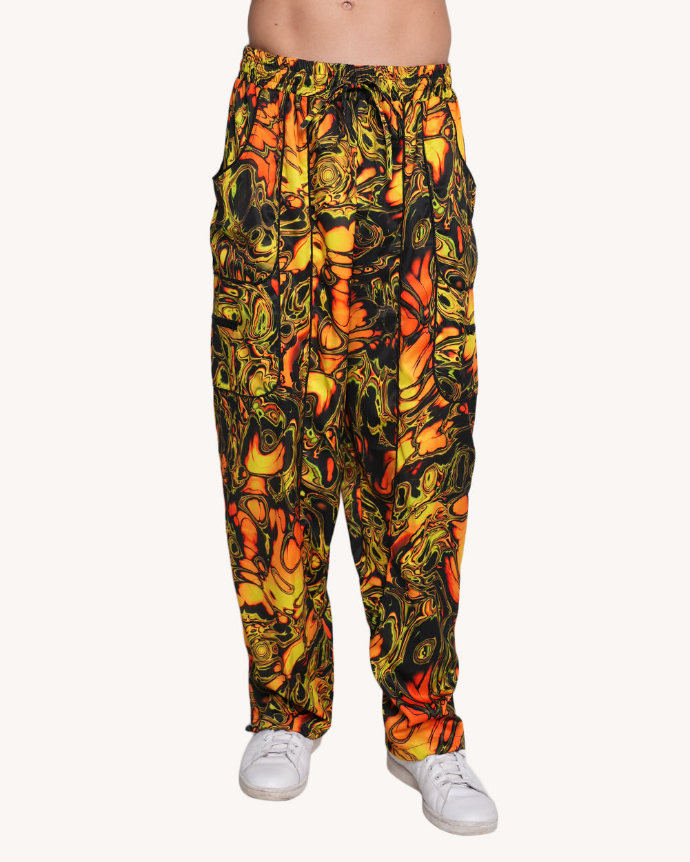 Planet Swirl Harem Pants-Men