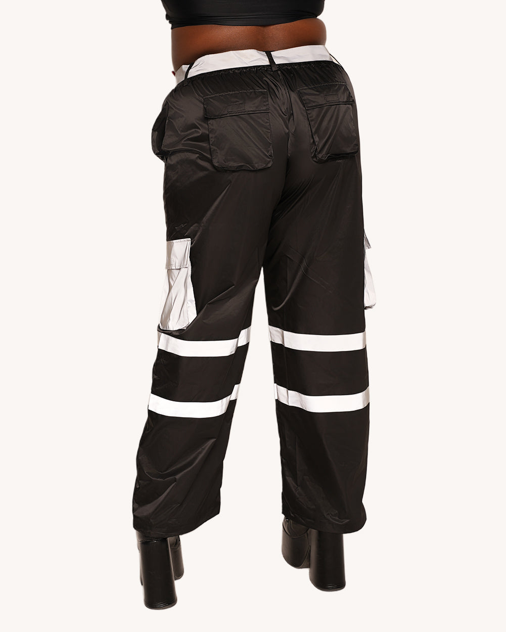 Post-Party Glow Reflective Wide Legged Pants - Image 33972474970295