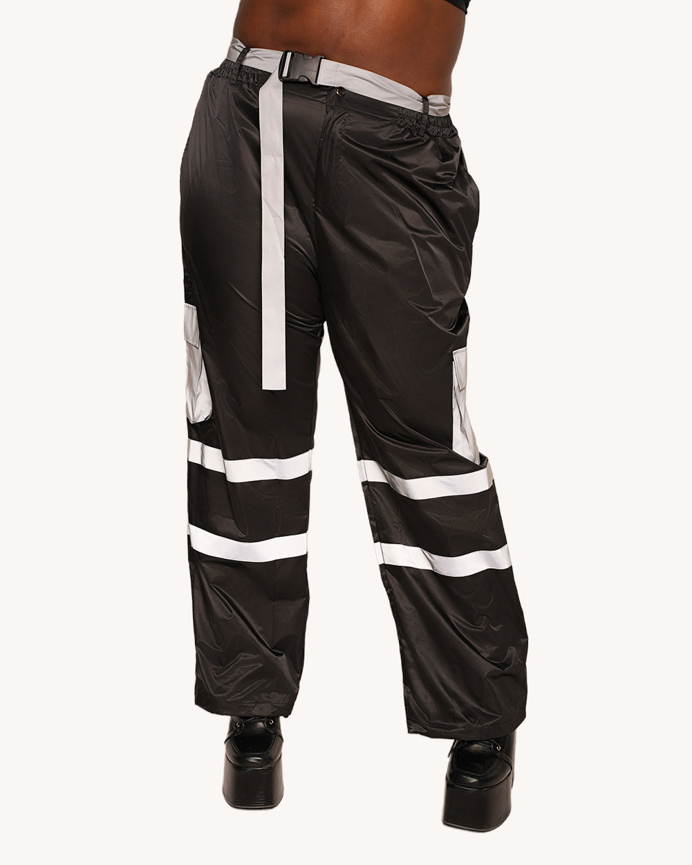 Post-Party Glow Reflective Wide Legged Pants - Image 5