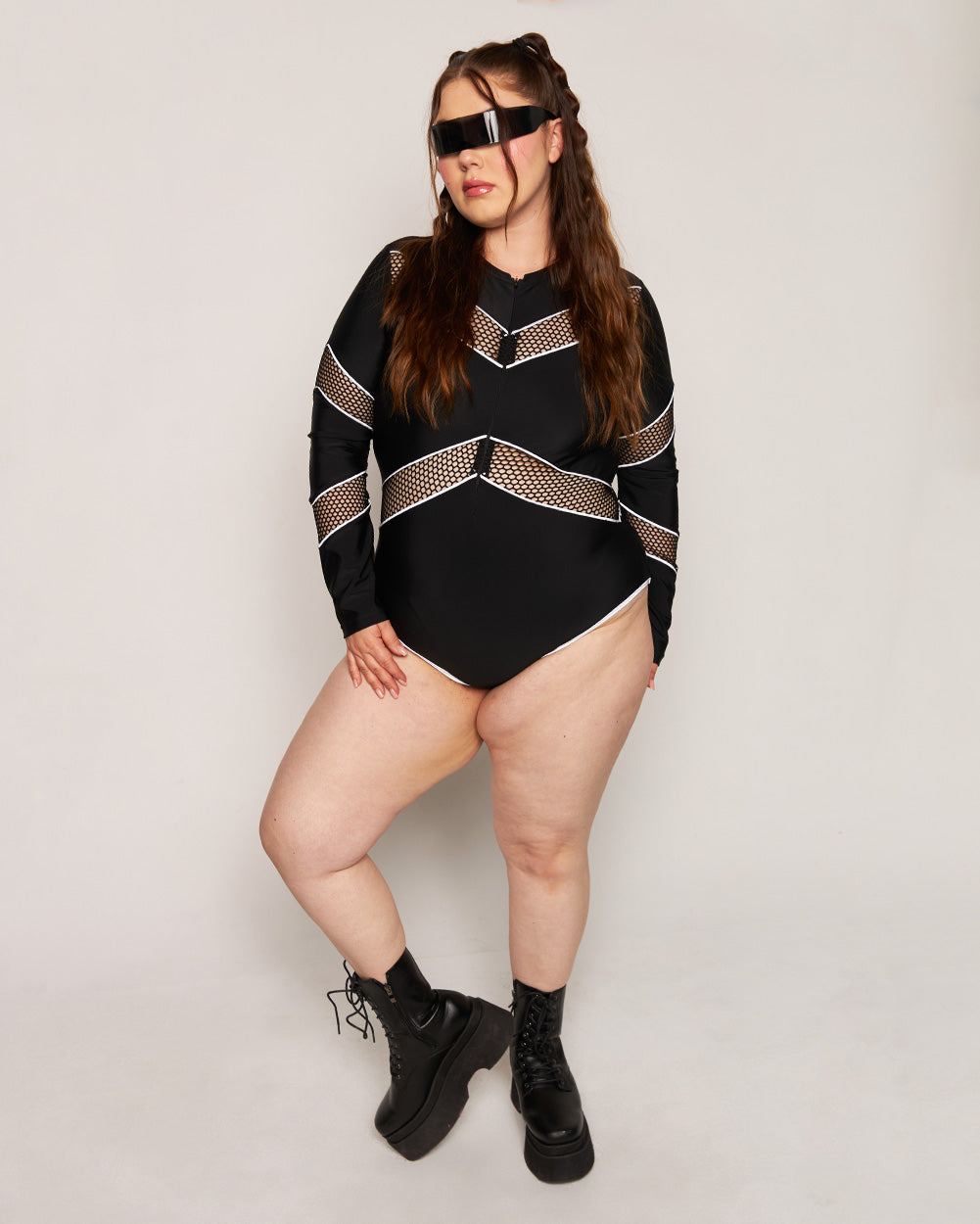 Power Surge Fishnet Bodysuit-Black-Curve1-Full--Milani---1X