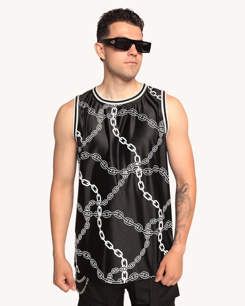 Power Surge Silver Reflective Basketball Jersey-Men