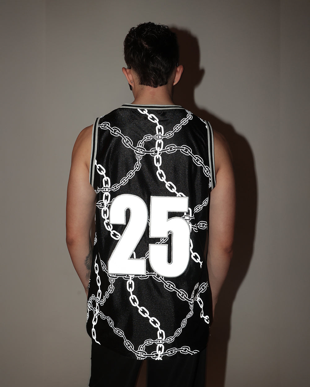 Power Surge Silver Reflective Basketball Jersey-Men