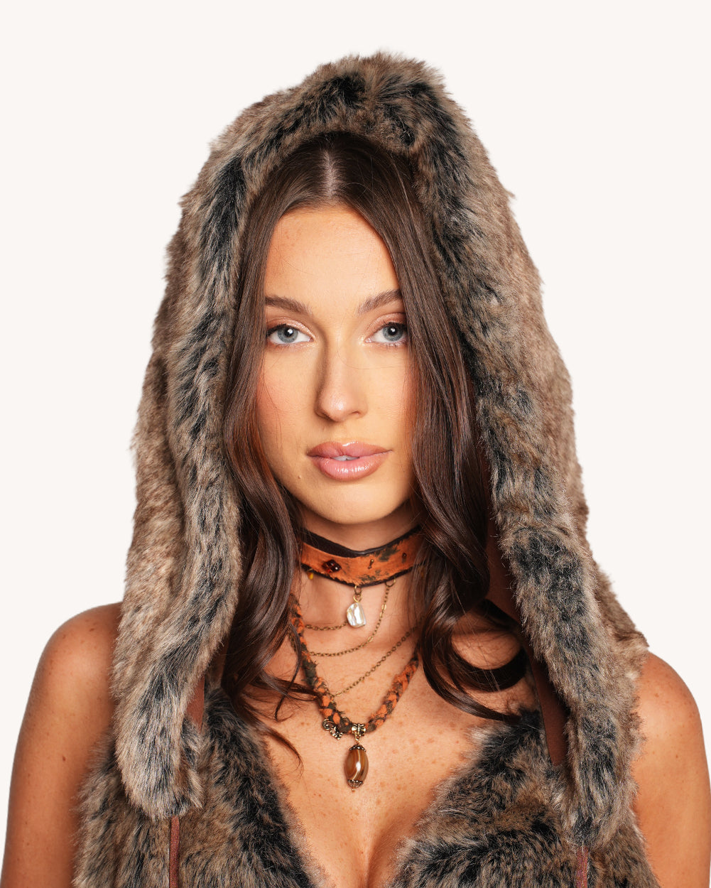 Prehistoric Babe Fur Hood - Image 37168287514807