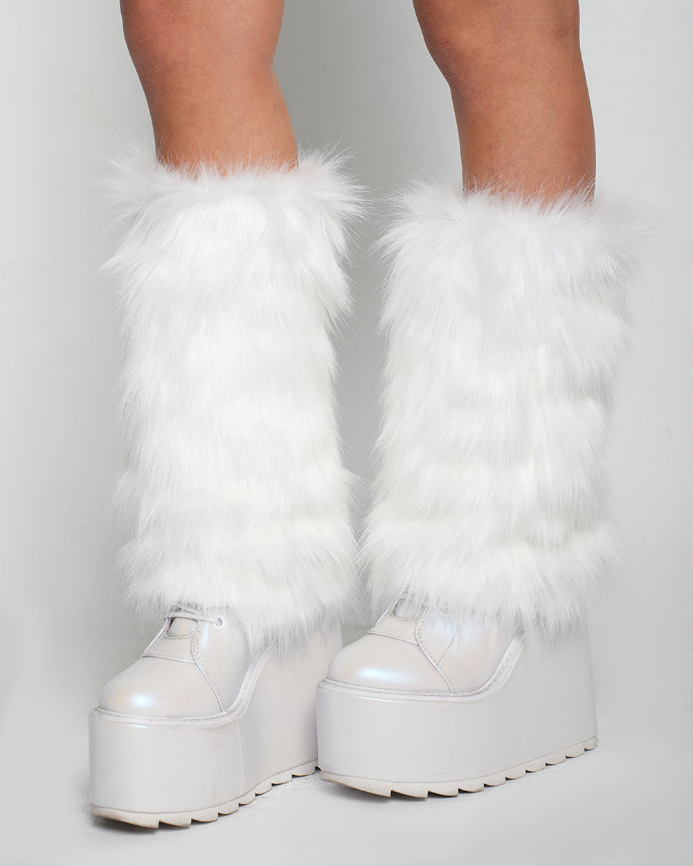 Pretty Privilege Fluffy Leg Warmers-White-Regular-Side--Sarah2---S