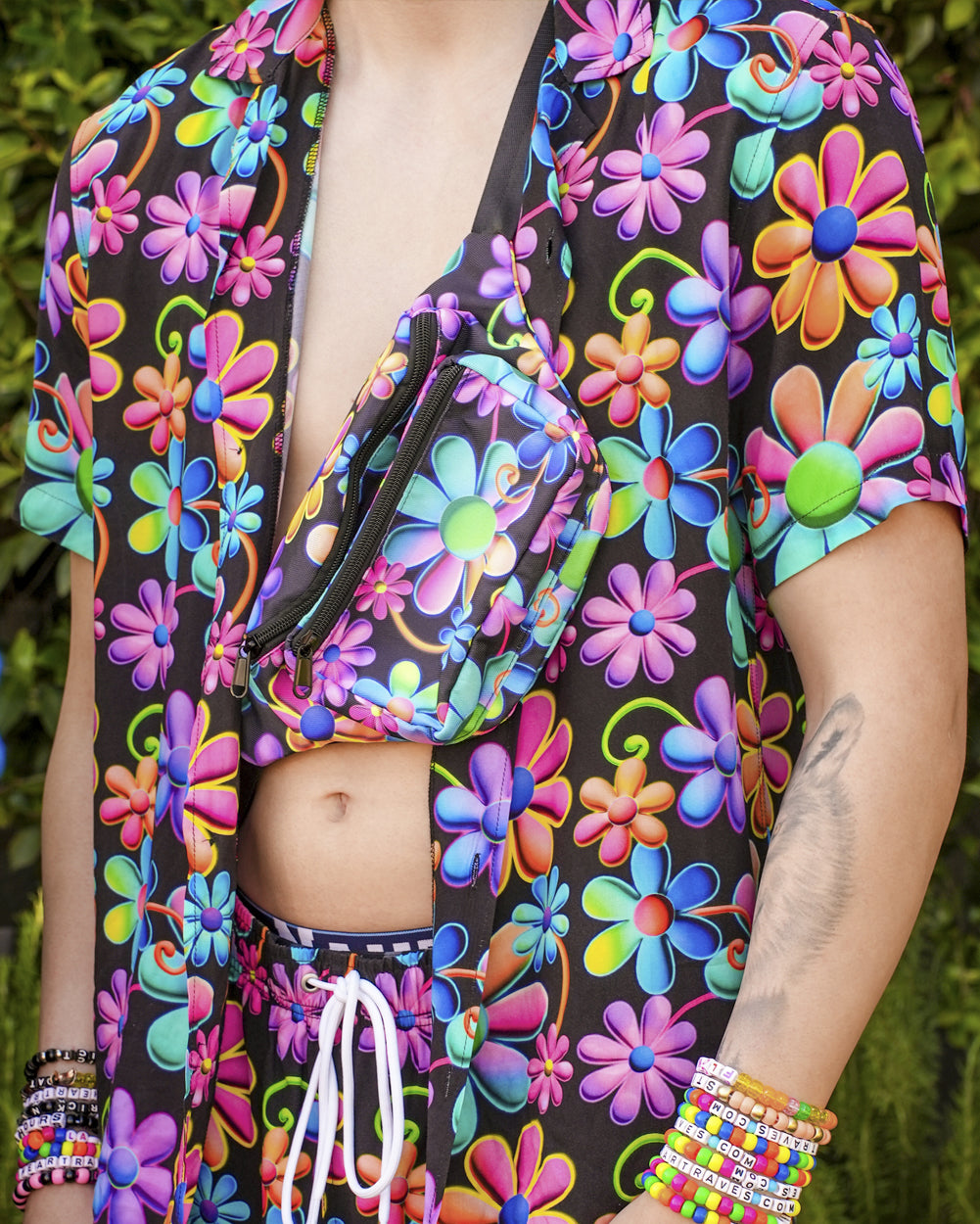 Psychodelic Daisy Camp Shirt-Men