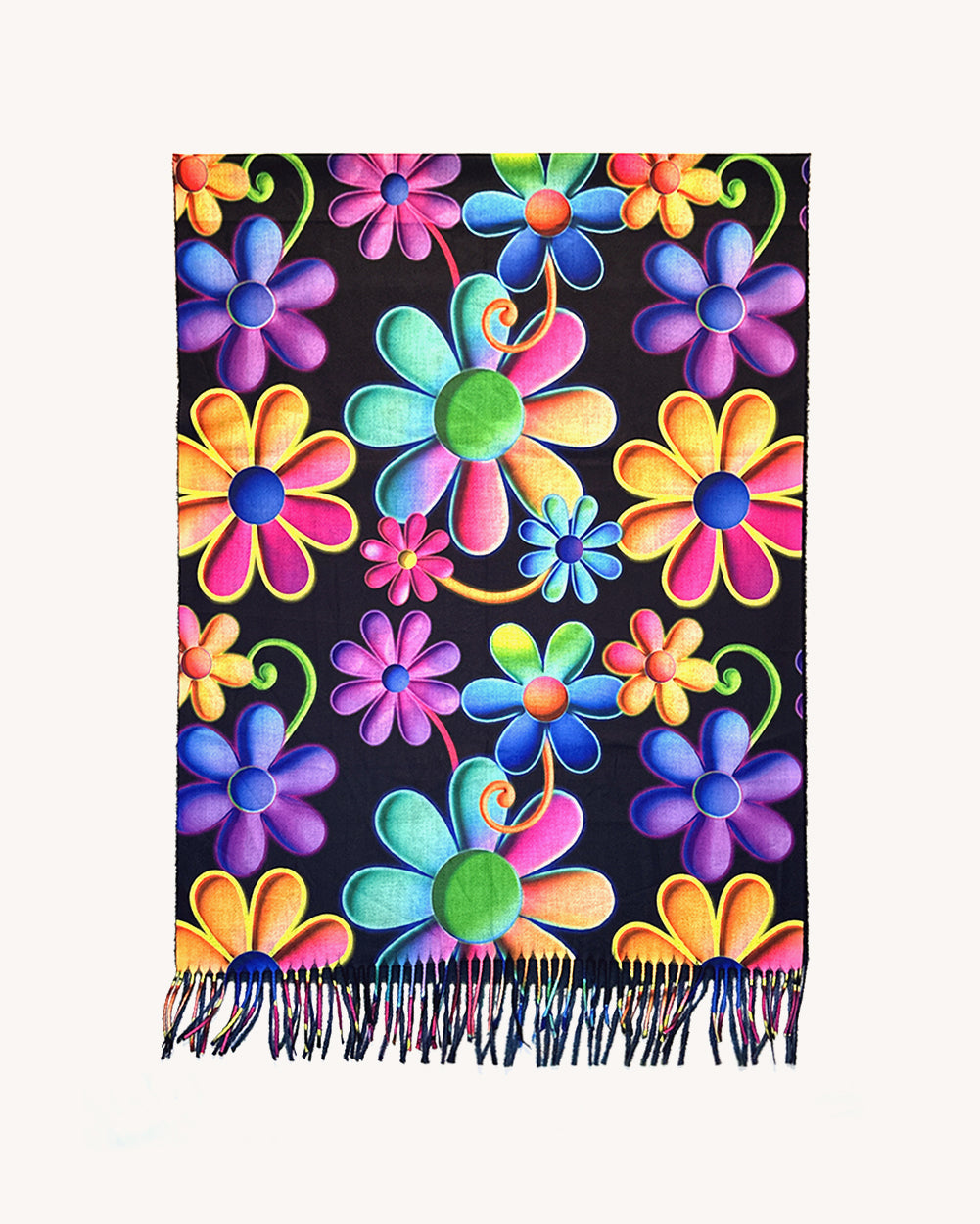 Psychodelic Daisy Pashmina - Image 1