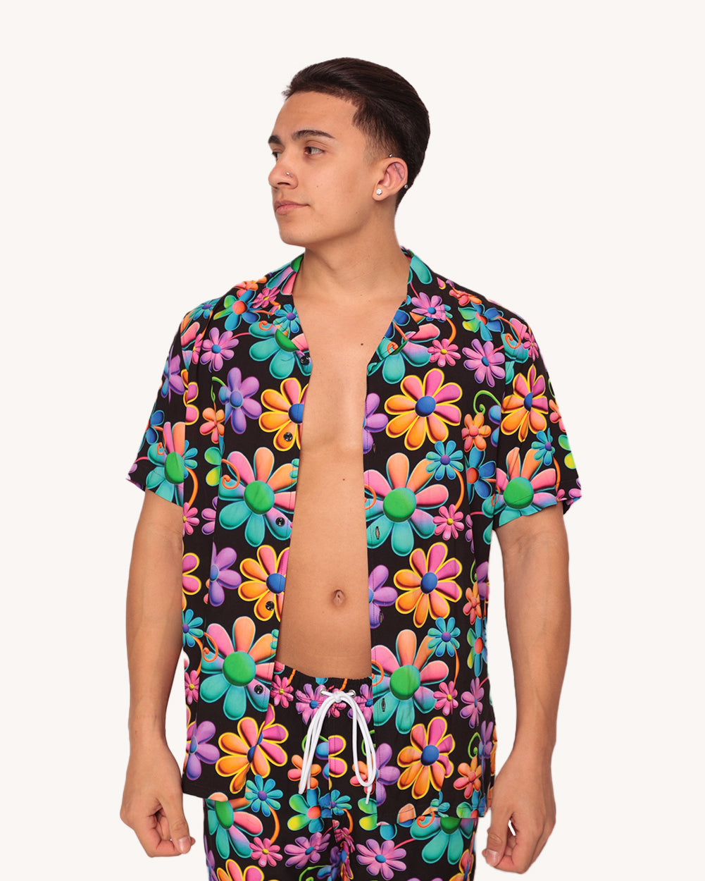 Psychodelic Daisy Camp Shirt-Men