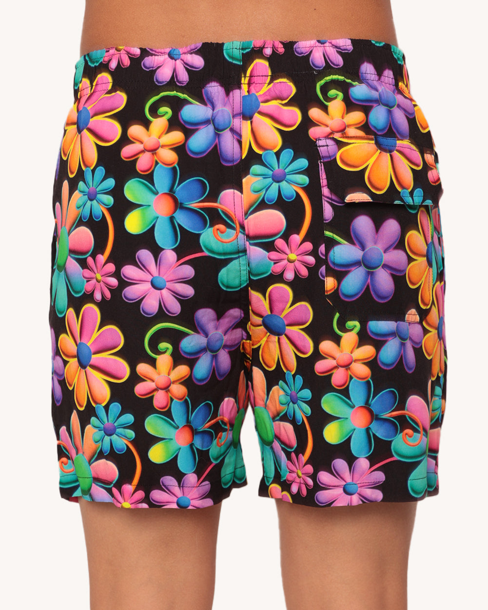 Psychodelic Daisy Camp Shorts-Men