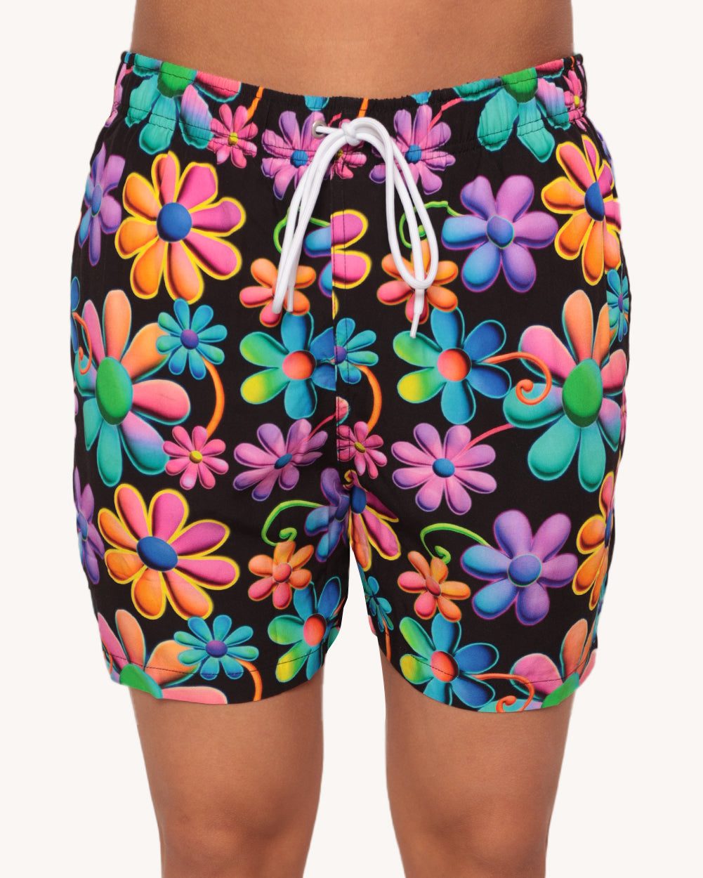 Psychodelic Daisy Camp Shorts-Men
