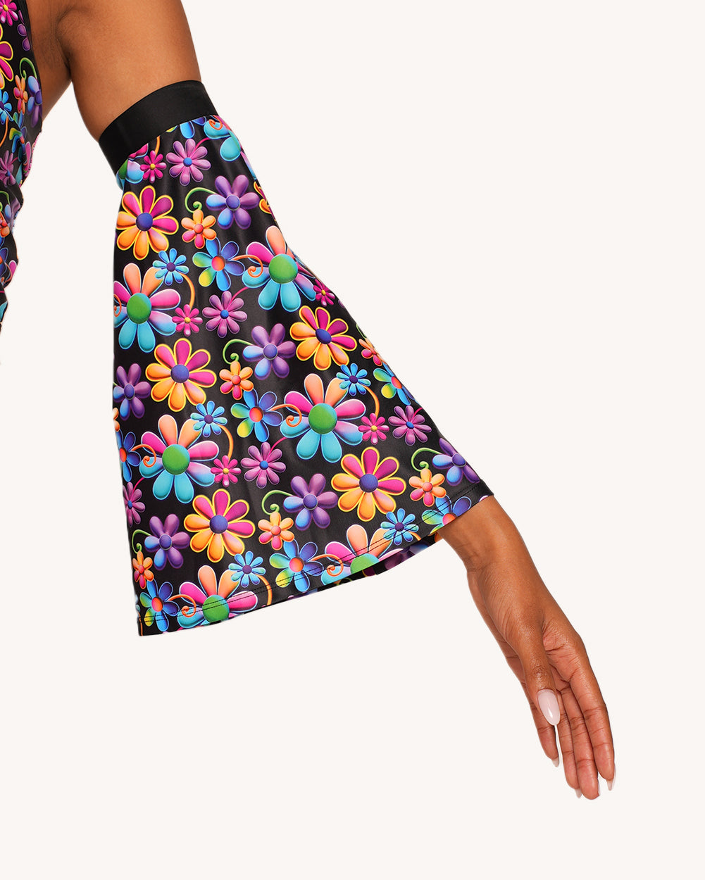 Psychodelic Daisy Top with Sleeves - Image 32273007083703