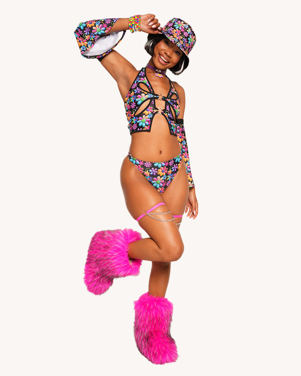 Psychodelic Daisy Shorts - Image 32273007149239