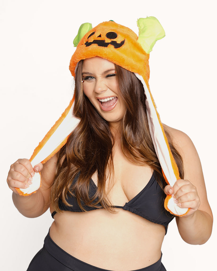 Pumpkin Party Hat-Orange-Model2