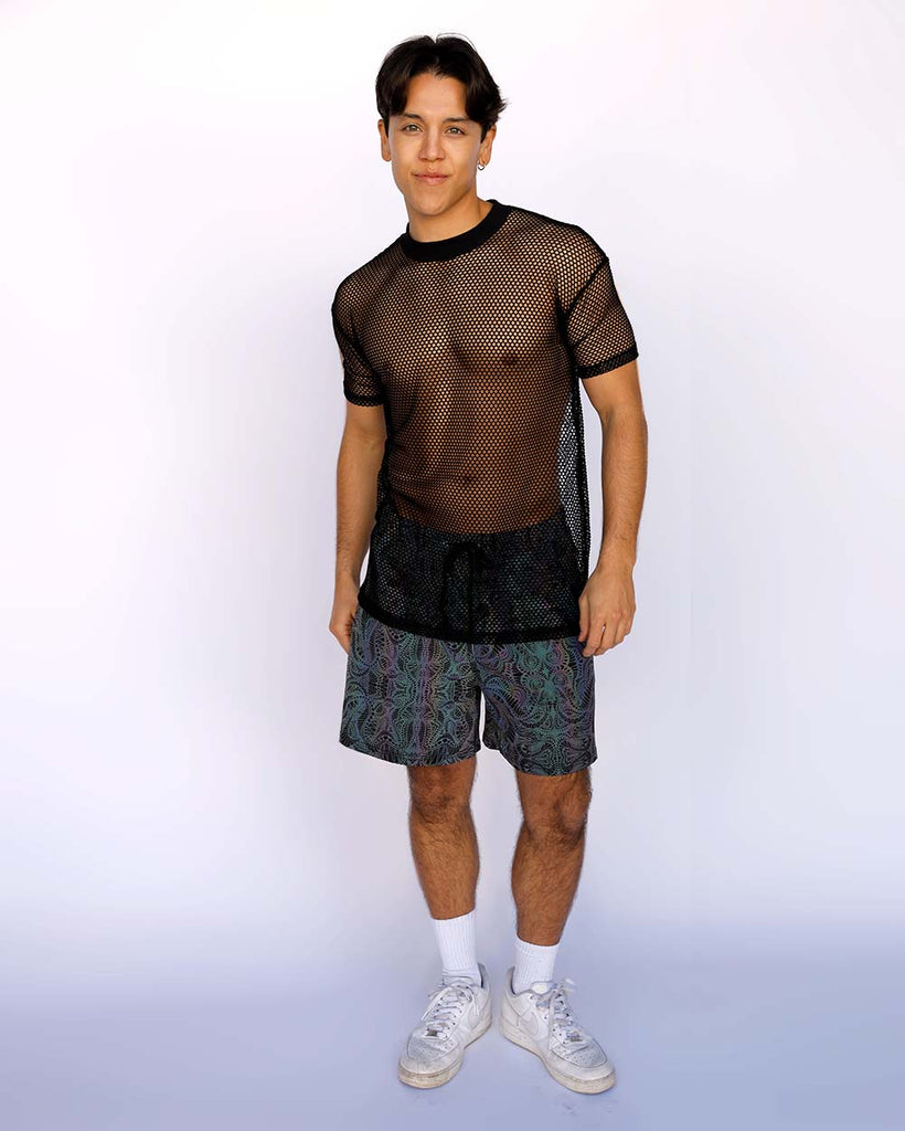 Pure Euphoria Rainbow Reflective Shorts-Black/Grey-Full--Milo---S