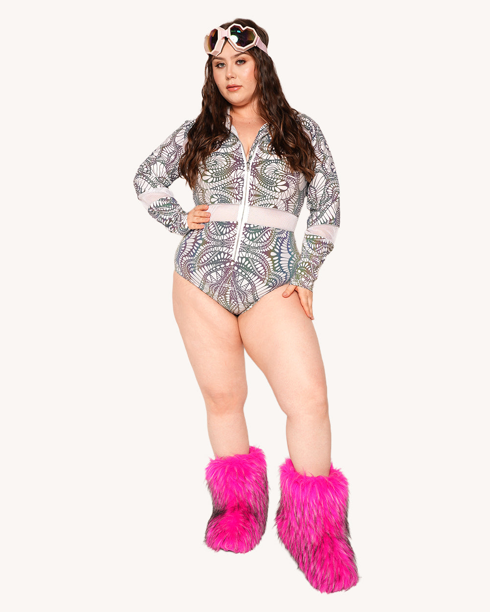 Pure Euphoria White Reflective Bodysuit - Image 34241062502583