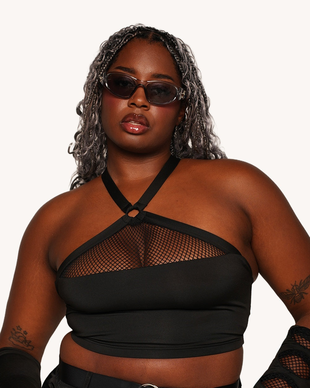 Push the Tempo Crop Top with Sleeves - Image 38397530046647