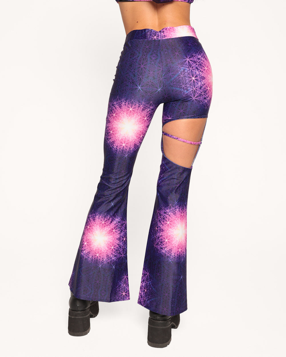 Quantum Synergy Bell Bottoms-Blue/Pink/Purple-Back--Liberty---S