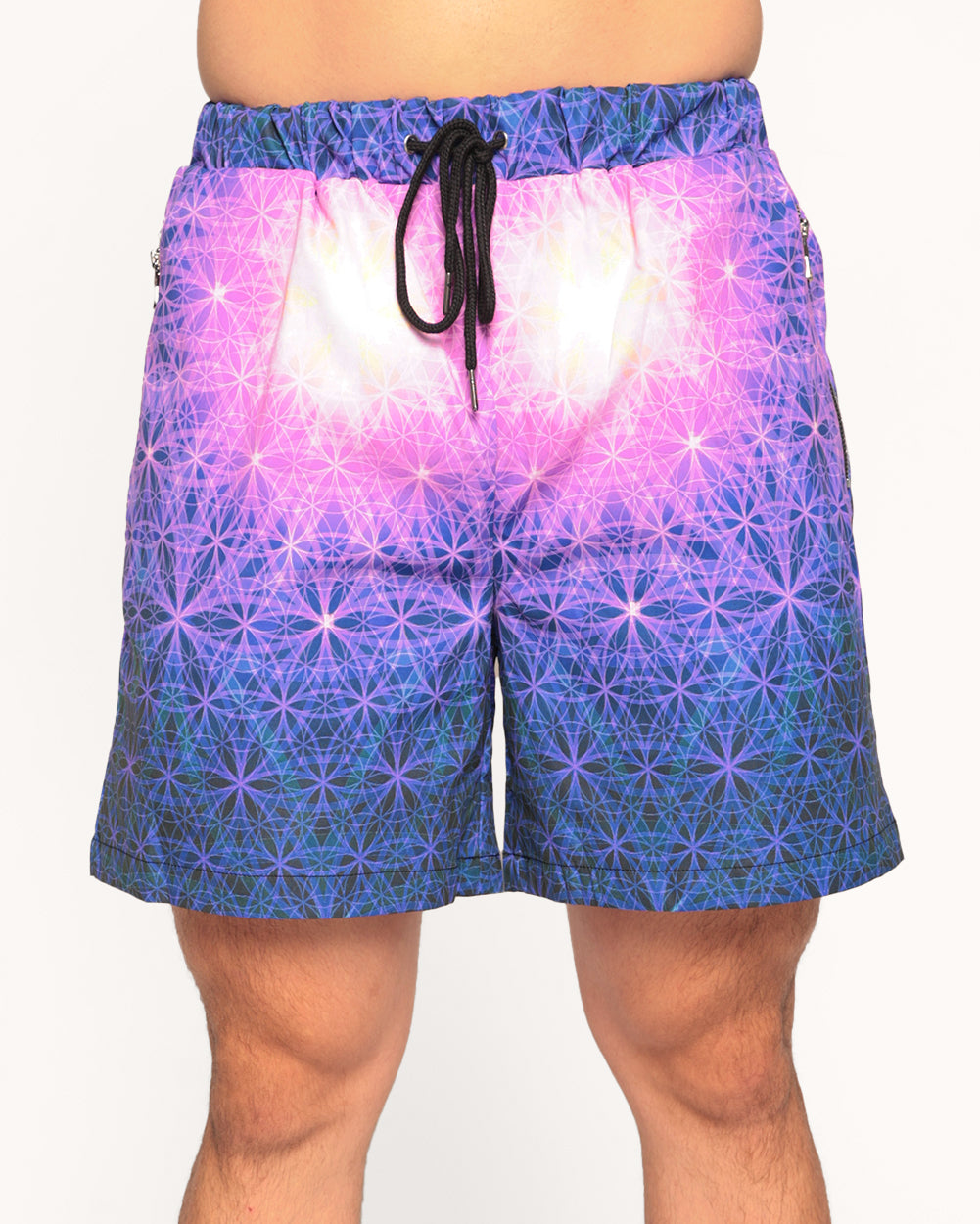 Quantum Synergy Men's Shorts-Blue/Pink/Purple-Regular-Front--Eric2---L