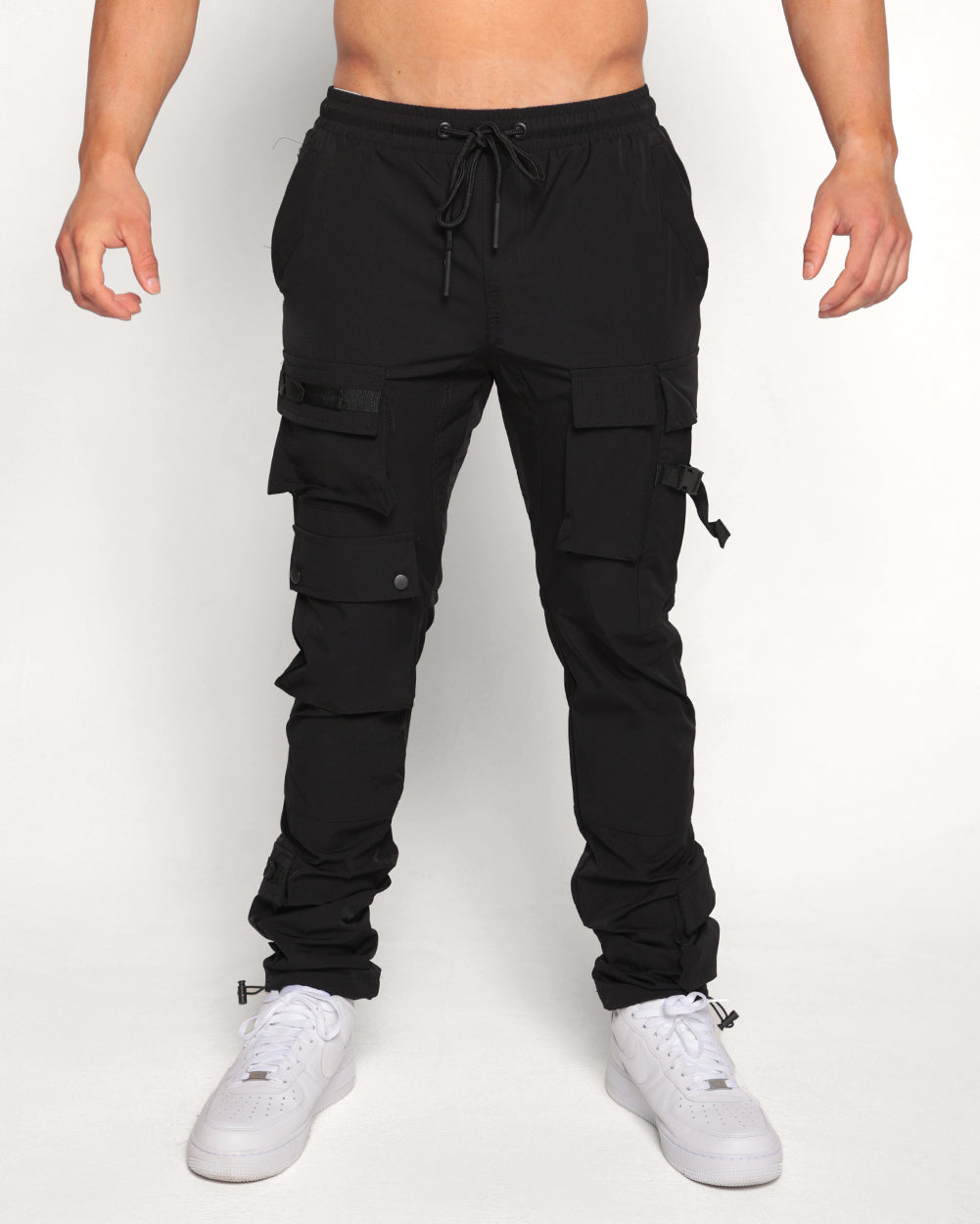 Quick Detour Men's Cargo Pants-Black-Regular-Front--Eric2---L