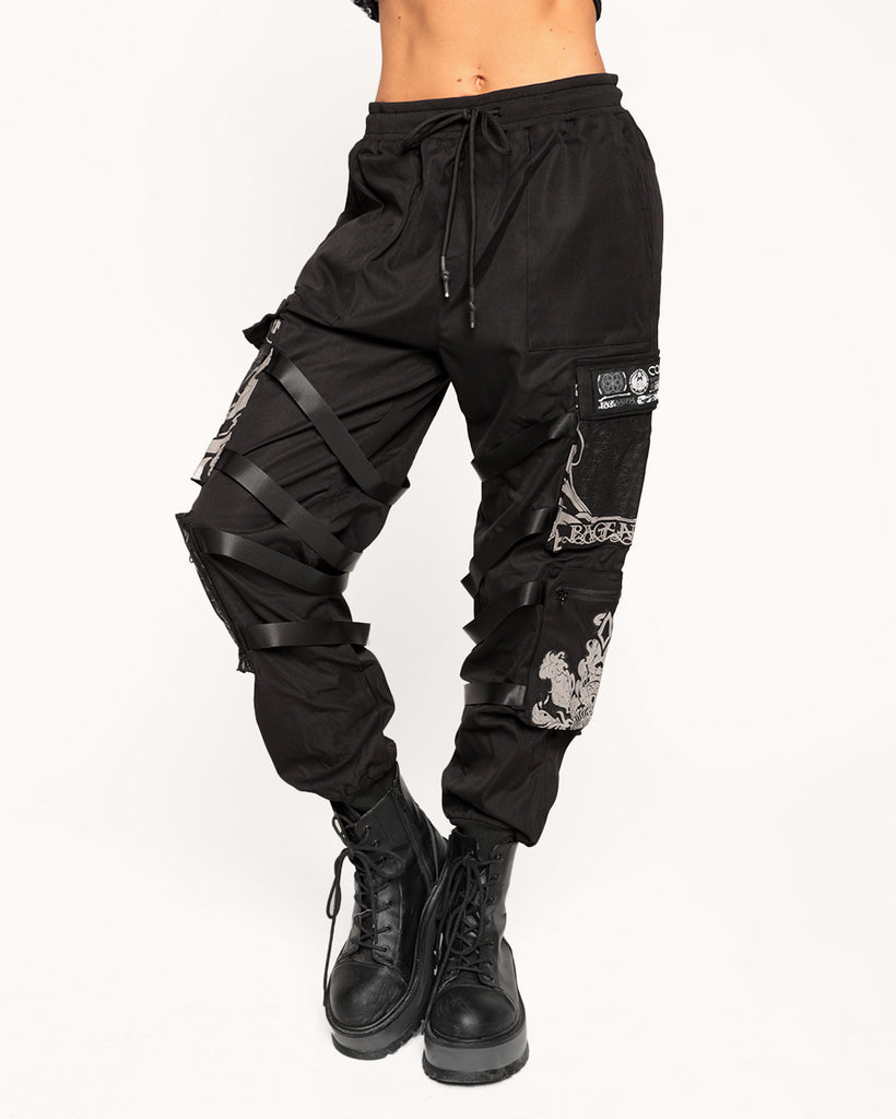 Rage Nation Convene with the Elements Tactical Joggers-Black-Regular-Front--Liberty---S