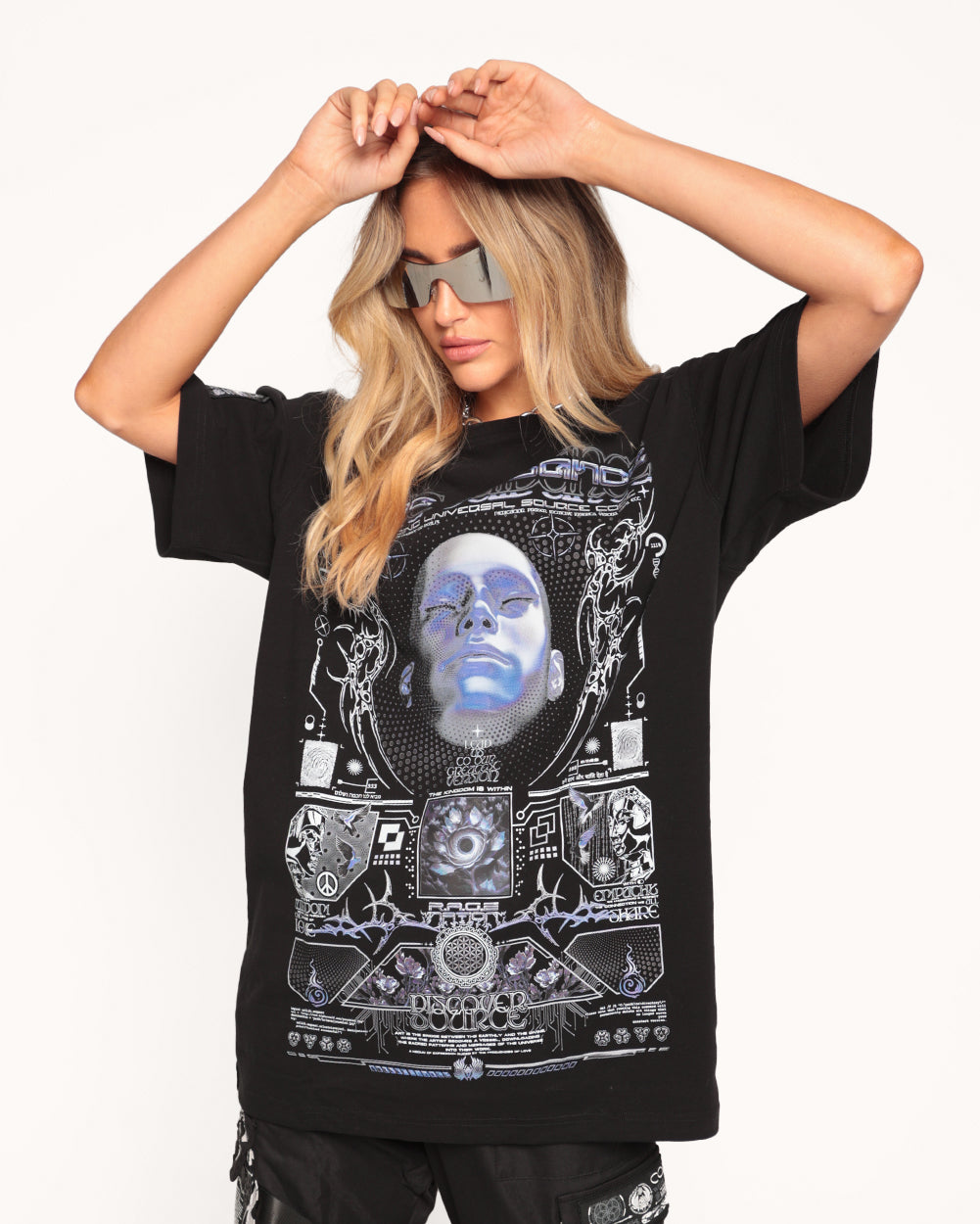 Rage Nation Divine Guidance Tee-Black/Blue-Regular-Front--Liberty---S