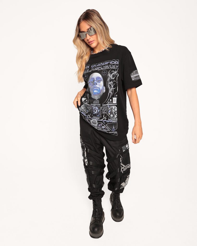 Rage Nation Divine Guidance Tee-Black/Blue-Regular-Full--Liberty---S