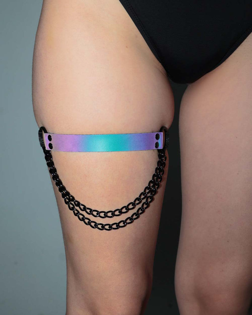 Harness Leg Garters - Holographic – iHeartRaves