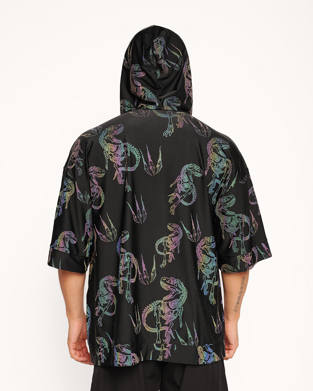 Raptor Rave Rainbow Reflective Robe-Black/Rainbow-Regular-Back--Raine---L