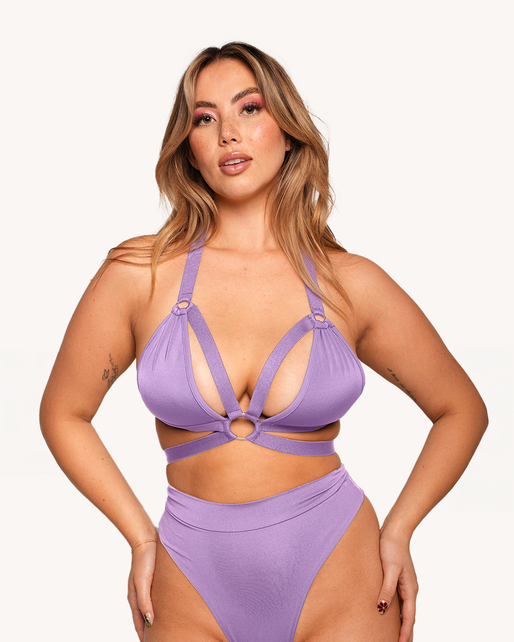 Rave On Halter Top - Lavender - Image 32442339295415