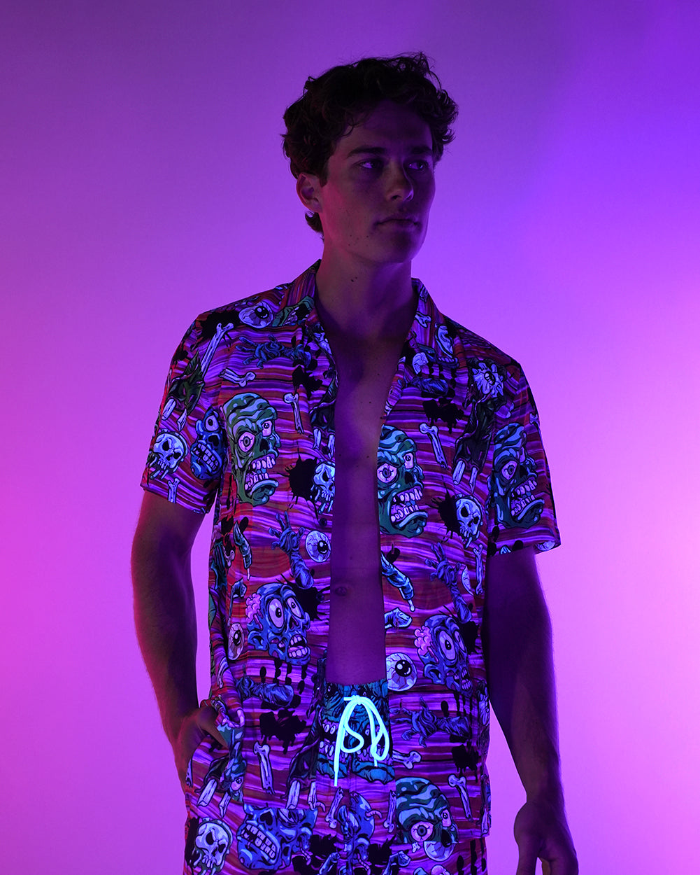 Rave With the Undead Camp Shirt - Image 35741519052983