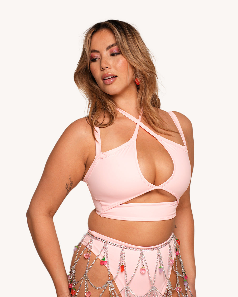 Rave & Repeat Halter Top - Baby Pink - Image 3