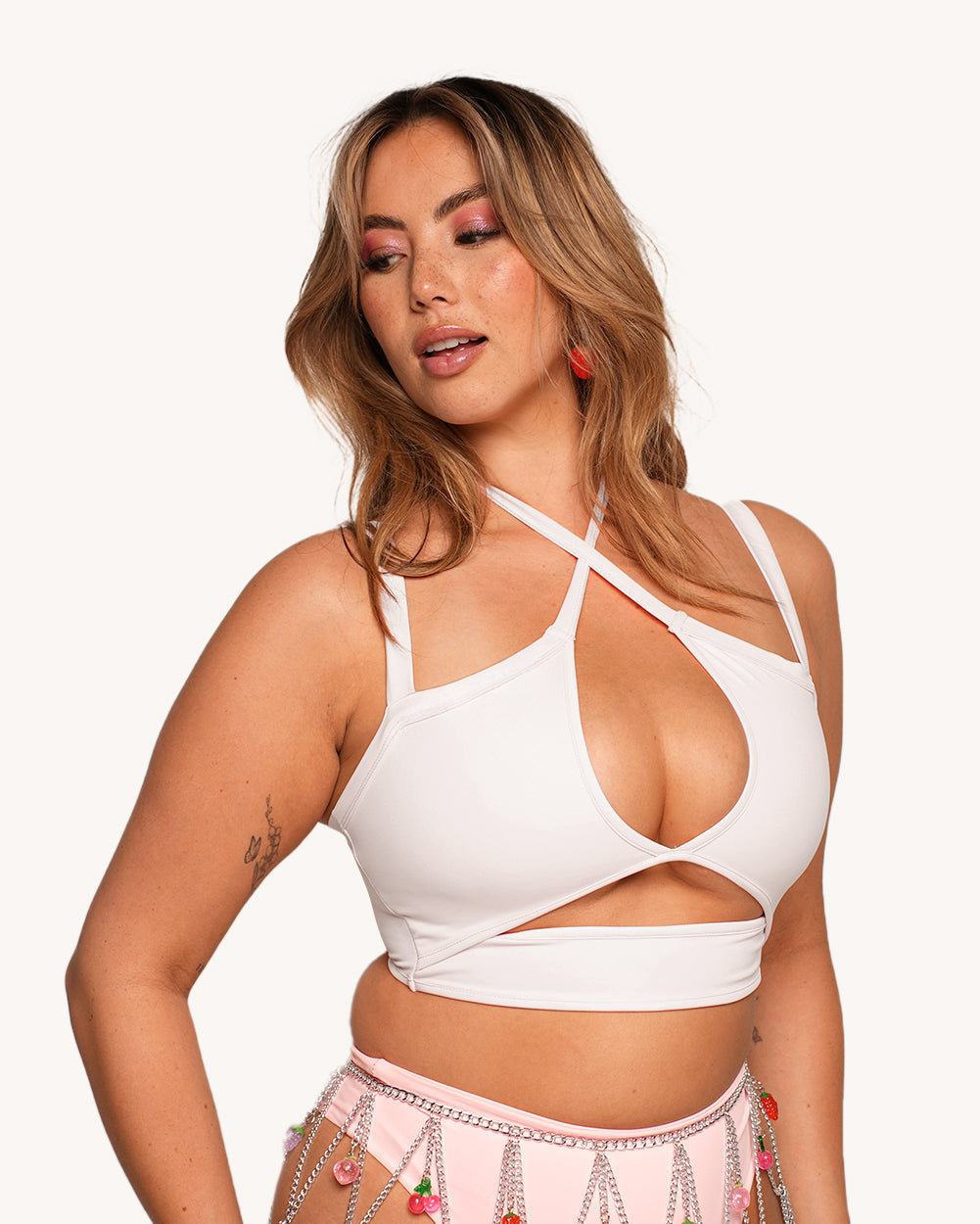 Rave & Repeat Halter Top - White - Image 37187168895159
