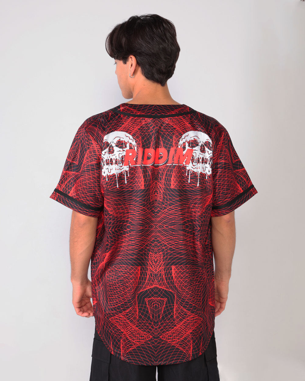 Rebel Riddim Jersey-Black/Red/White-Back--Milo---L