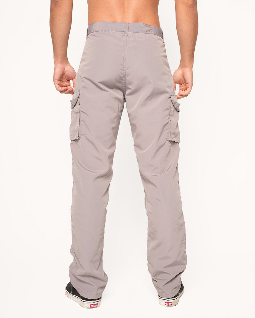 Risk-Taker Men's Cargo Pants-Grey-Regular-Back--Jacob---L