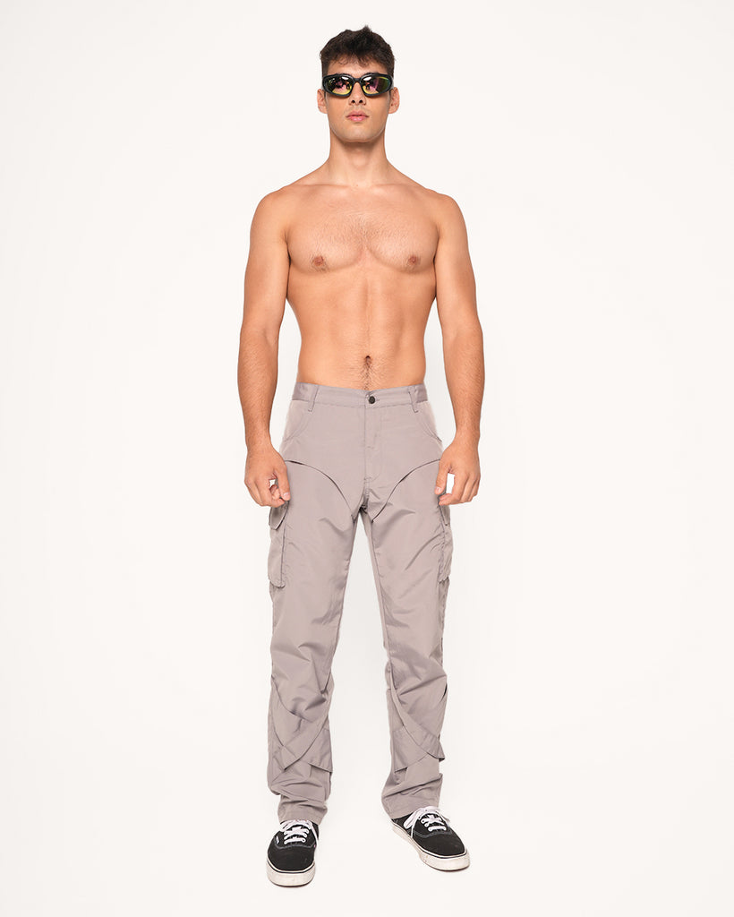 Risk-Taker Men's Cargo Pants-Grey-Regular-Full--Jacob---L