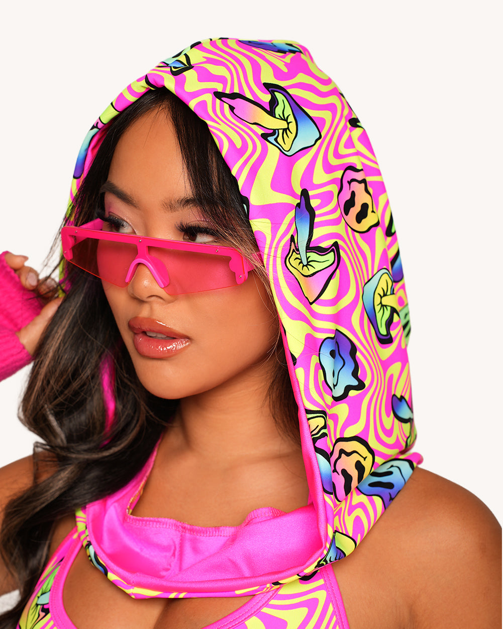 Rolita Couture x iHR Am I Tripping Groove & Glow Hood - Image 33625422135479