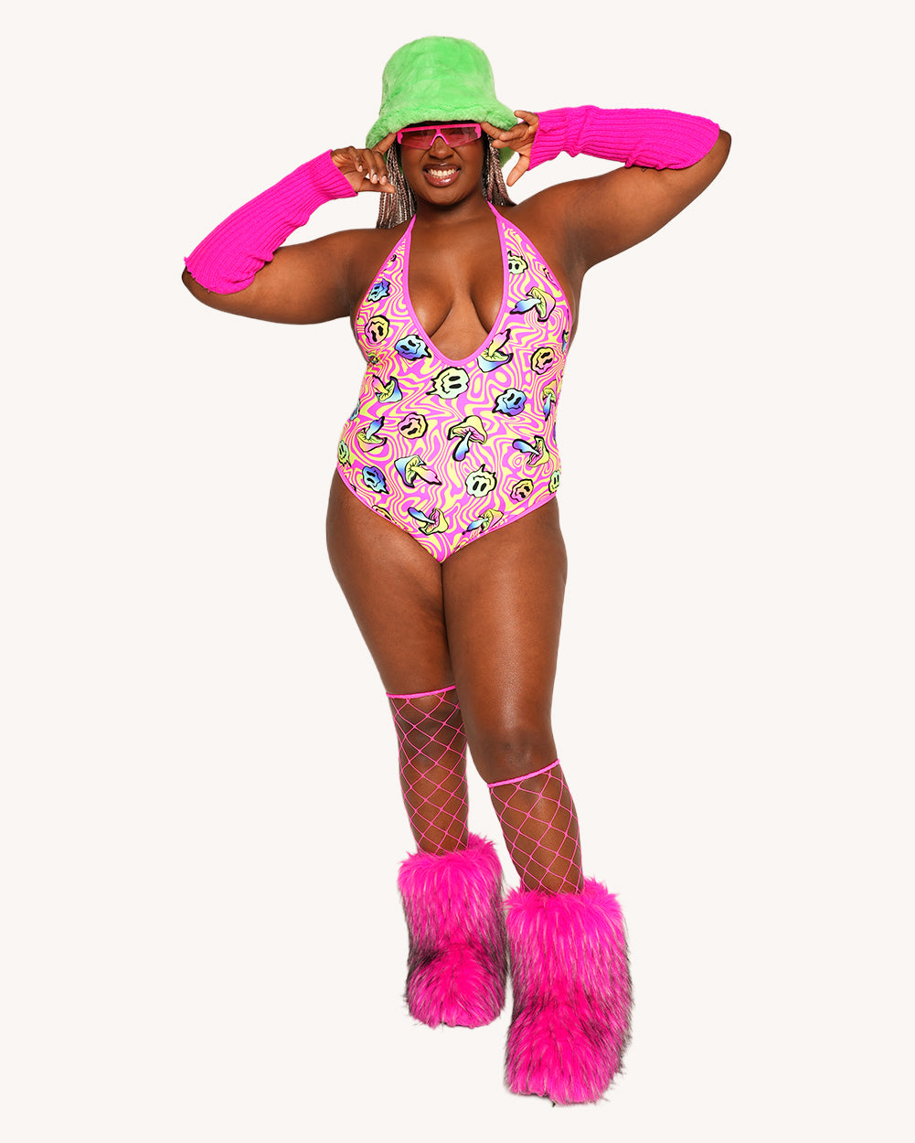 Rolita Couture x iHR Am I Tripping Halter Bodysuit - Image 7