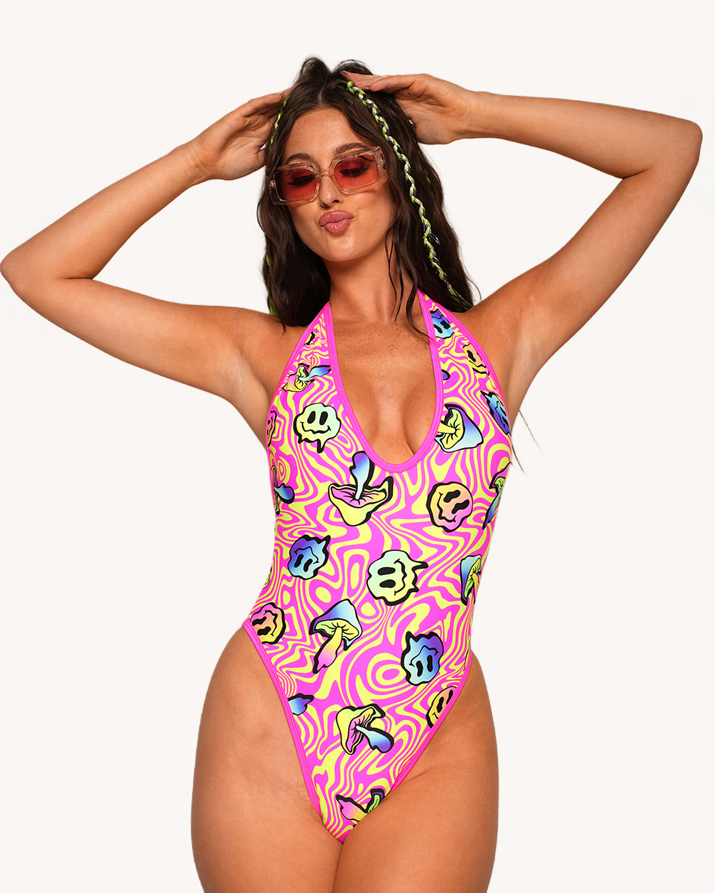 Rolita Couture x iHR Am I Tripping Halter Bodysuit - Image 33613664420023