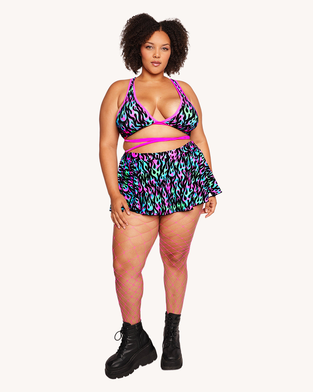 Rolita Couture x iHR Blacklight Blaze Mini Skort - Image 5