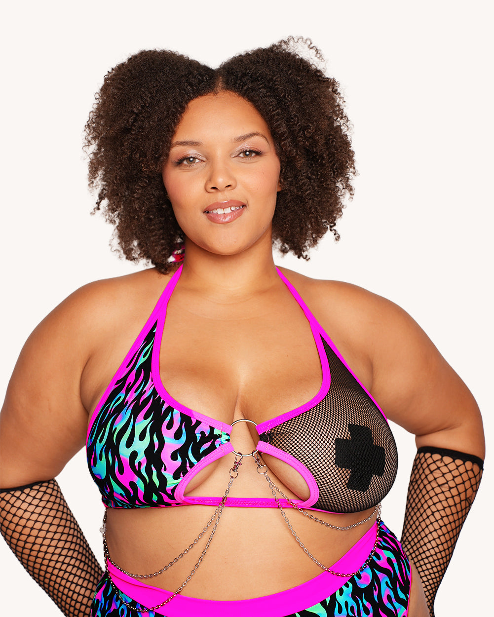Rolita Couture x iHR Blacklight Blaze Bra Top - Image 3