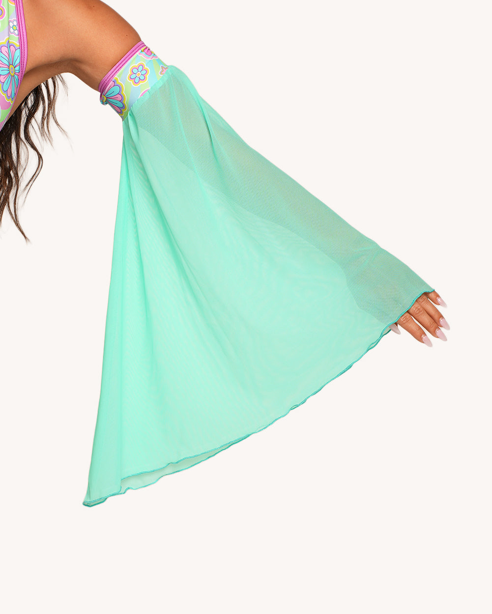 Rolita Couture x iHR Groove Garden Blossom Fan Arm Cover - Image 35297445740727