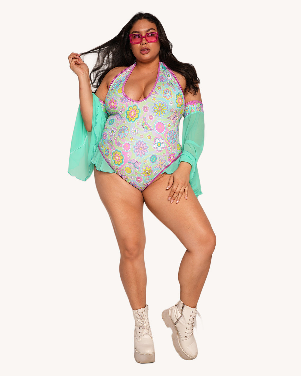 Rolita Couture x iHR Groove Garden Ruffle Bodysuit - Image 7