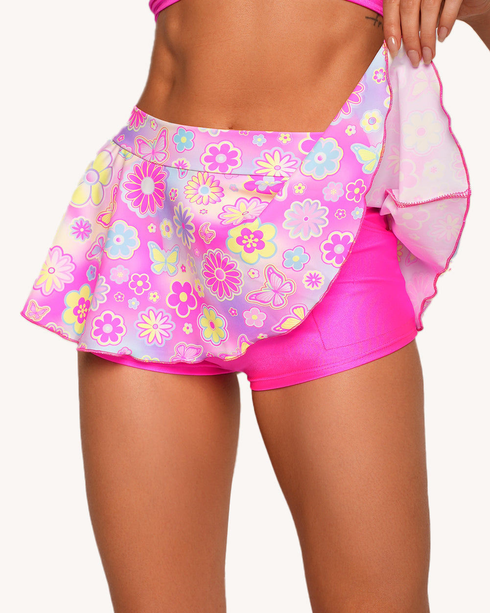 Rolita Couture x iHR Lucid Garden Micro Skort - Image 34131978617015