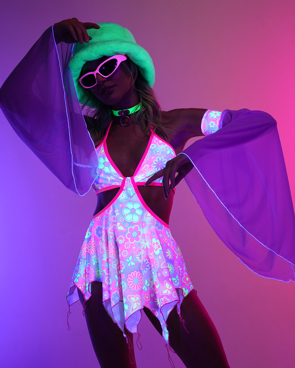 Rolita Couture x iHR Lucid Garden Pixie Baby Doll Dress - Image 34131978420407