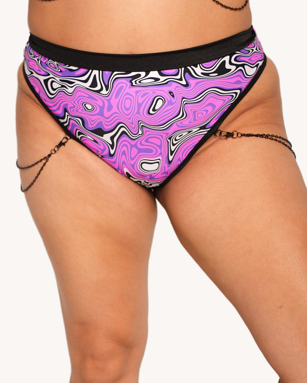 Rolita Couture x iHR Ultraviolet Vortex Bootylicious Chain Bottoms - Image 3